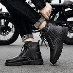 Damen Komfortable Stiefel mit seitlichem Reißverschluss und robuster Sohle