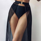 Damen Strandtuch mit elegantem Bindegürtel R&B