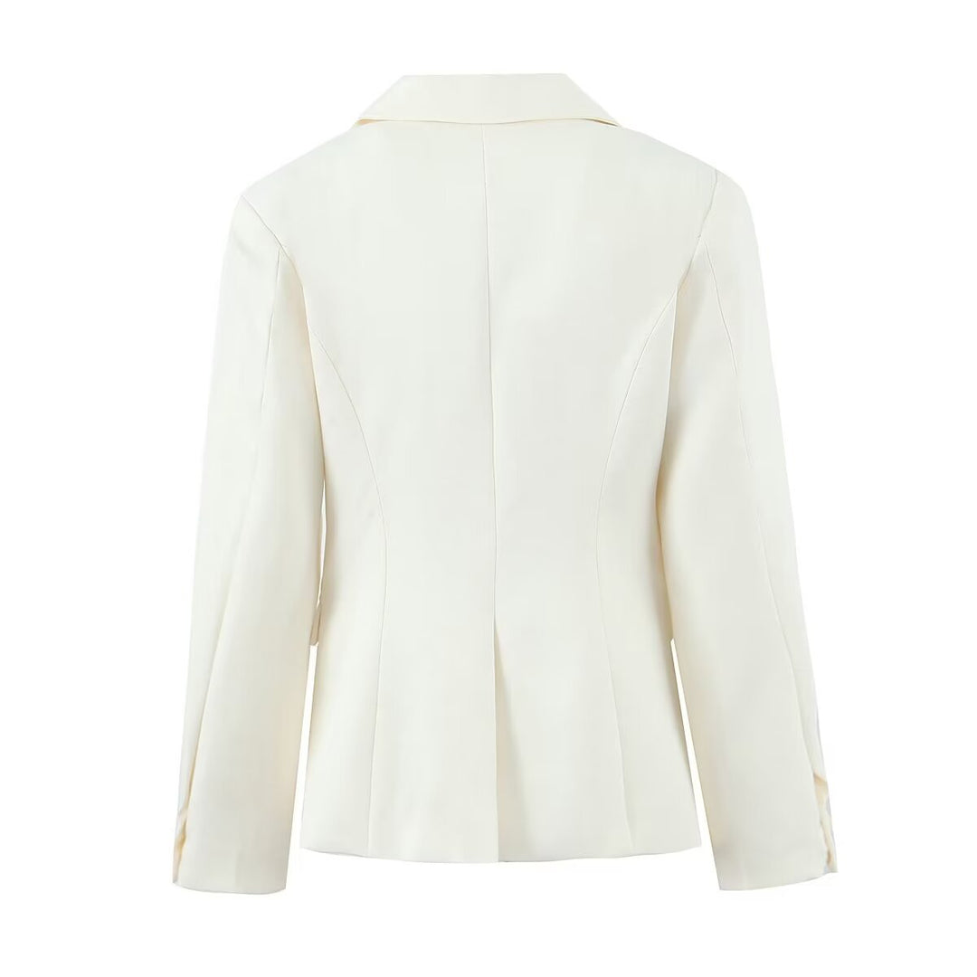 Damen elegante Blazerjacke mit praktischen Taschen und hochwertiger Verarbeitung R&B