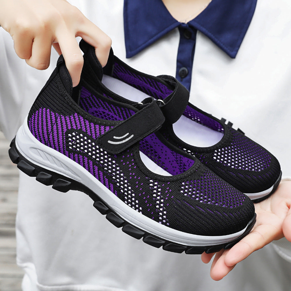 Damen Komfortable Freizeitschuhe mit verstellbarem Klettverschluss R&B