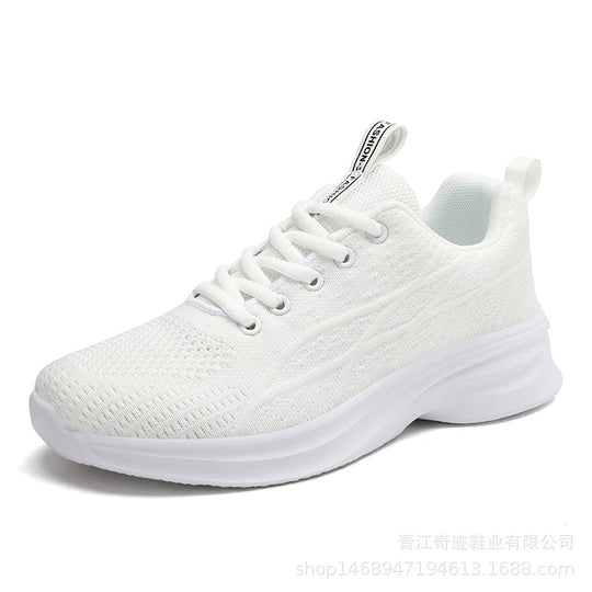 Damen Sportliche Knit-Sneaker mit atmungsaktiver Mesh-Oberfläche und rutschfester Sohle R&B