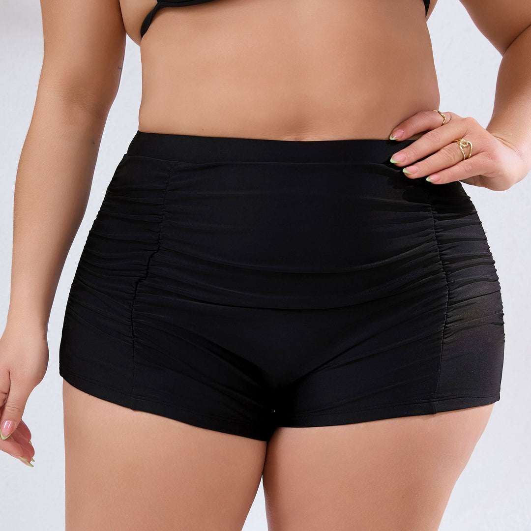 Damen Hochtaillierte Badeshorts mit dezenten Rüschendetails R&B