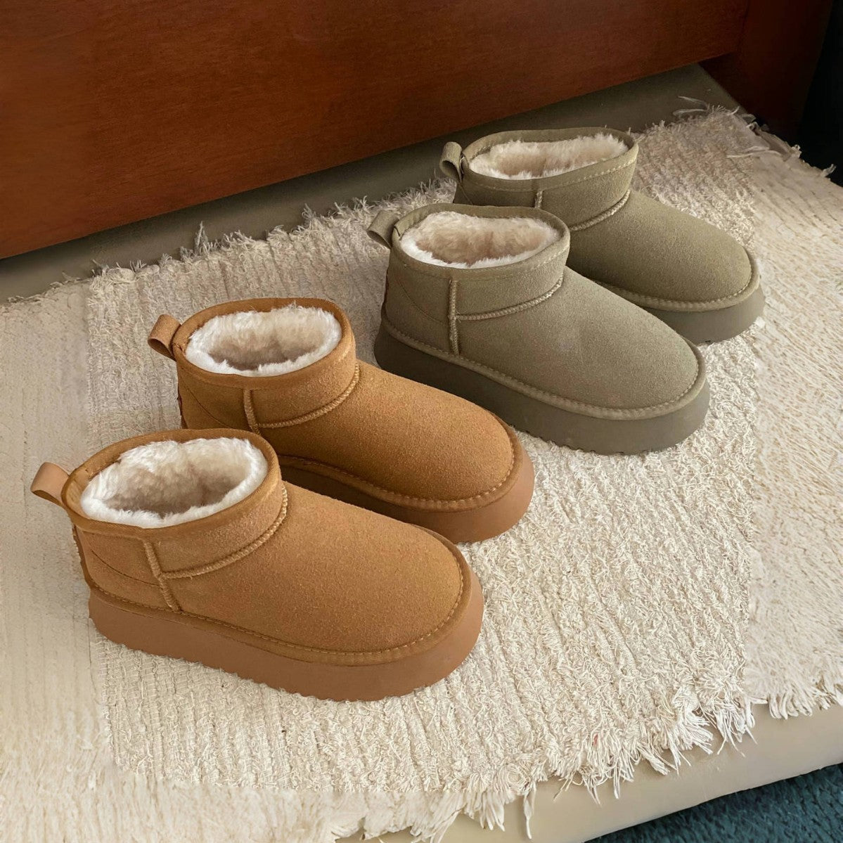 Damen Gemütliche Fleece-Stiefeletten R&B