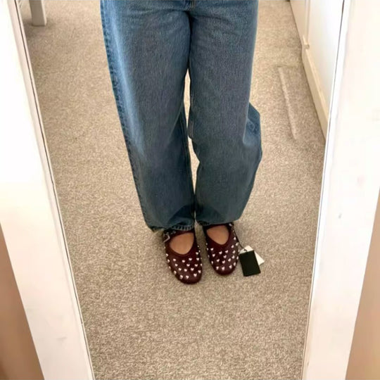 Damen Designerschuhe mit modischen Nietenakzenten R&B