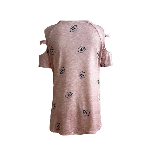 Damen modisches T-Shirt mit Reißverschluss R&B