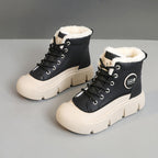Damen warme High-Top Sneakers mit dämpfender Sohle und kuscheligem Innenfutter R&B