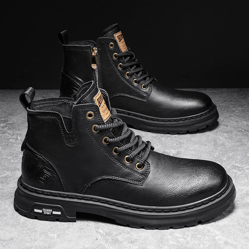Herren robuste Lederstiefel R&B
