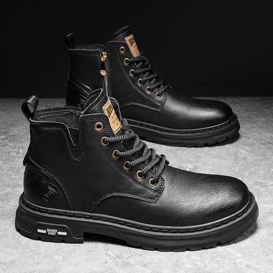 Herren robuste Lederstiefel R&B