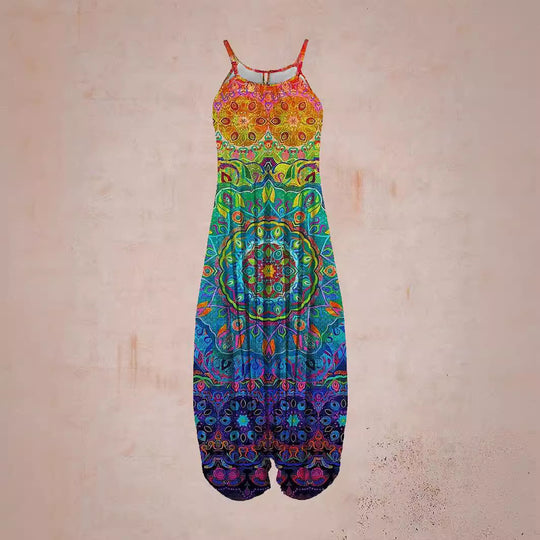 Damen Jumpsuit mit astrologischem Print R&B