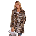 Damen Trendiger Leopardenfell-Cape R&B