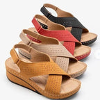 Damen Wedge-Sandalen mit atmungsaktiven Einsätzen und komfortablem Fußbett R&B