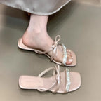 Damen elegante Sandalen mit funkelndem Schmuckdetail R&B