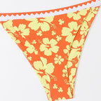 Damen Bikini-Set mit floralem Design und trendy Trägerdetails R&B