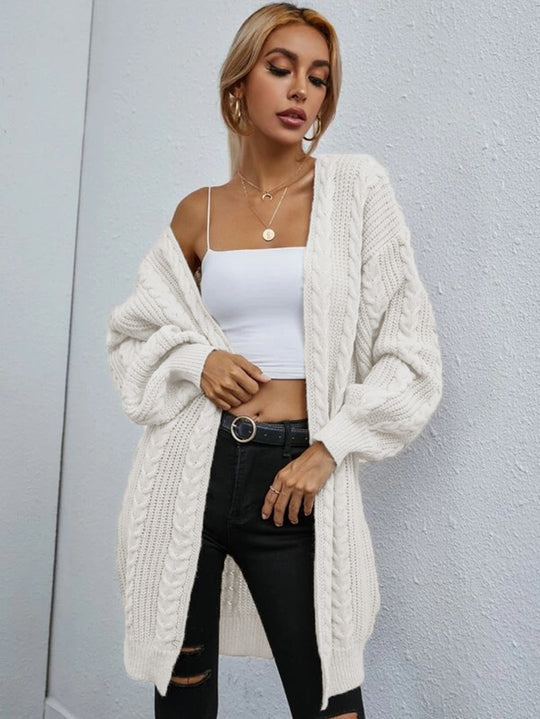 Damen Grobstrick-Kimono-Cardigan mit hochwertiger Rippstruktur R&B