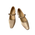 Damen Elegante Ballerinas mit modischem Riemchen und edlem Dekor EB