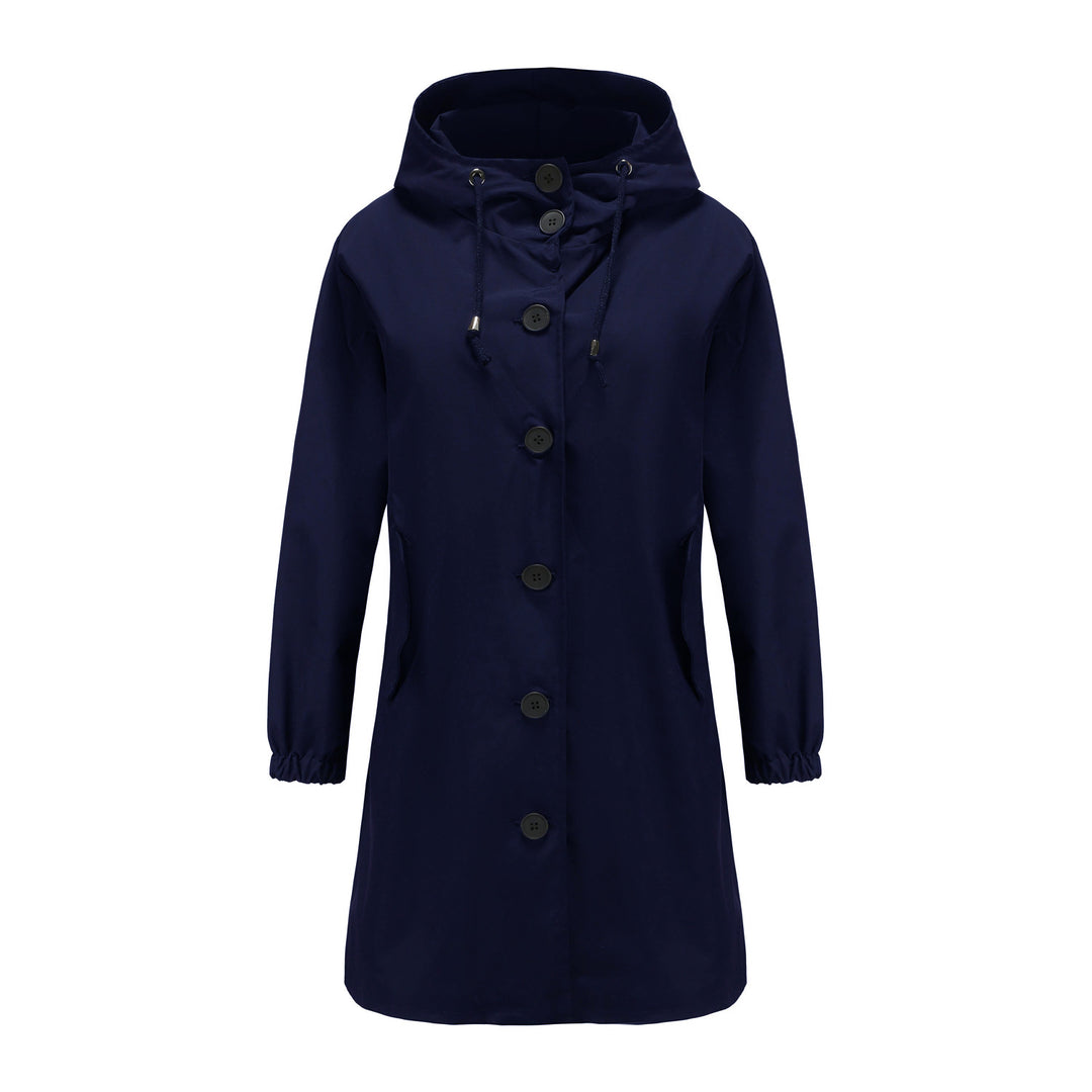 Damen modische Übergangsjacke mit verstellbarer Kapuze und praktischen Taschen R&B