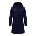 Damen modische Übergangsjacke mit verstellbarer Kapuze und praktischen Taschen