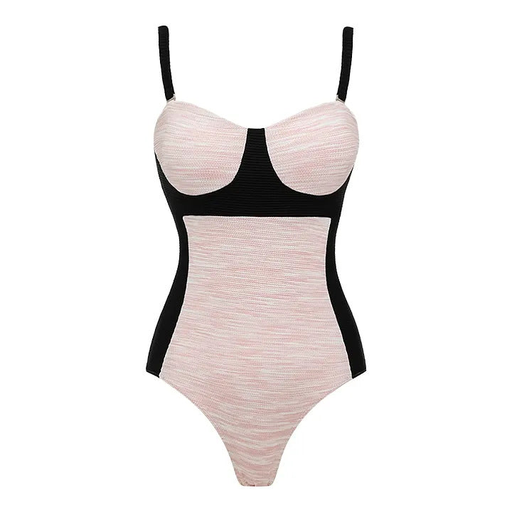 Damen Bikini-Set mit hochtailliertem Höschen und modischem Oberteil R&B
