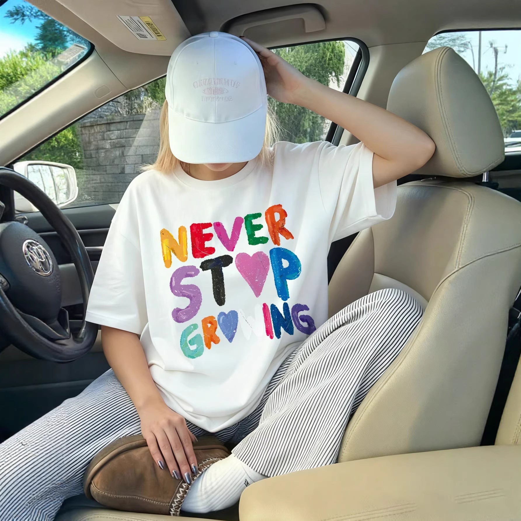 Damen T-Shirt mit kreativem motivierendem Schriftzug R&B