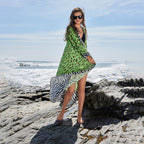 Damen modischer Strandkimono mit auffälligen Mustern R&B