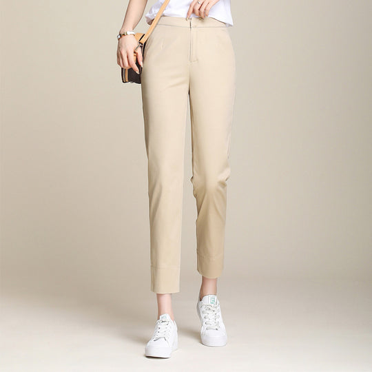 Damen Stoffhose schmal mit eleganten Bundfalten