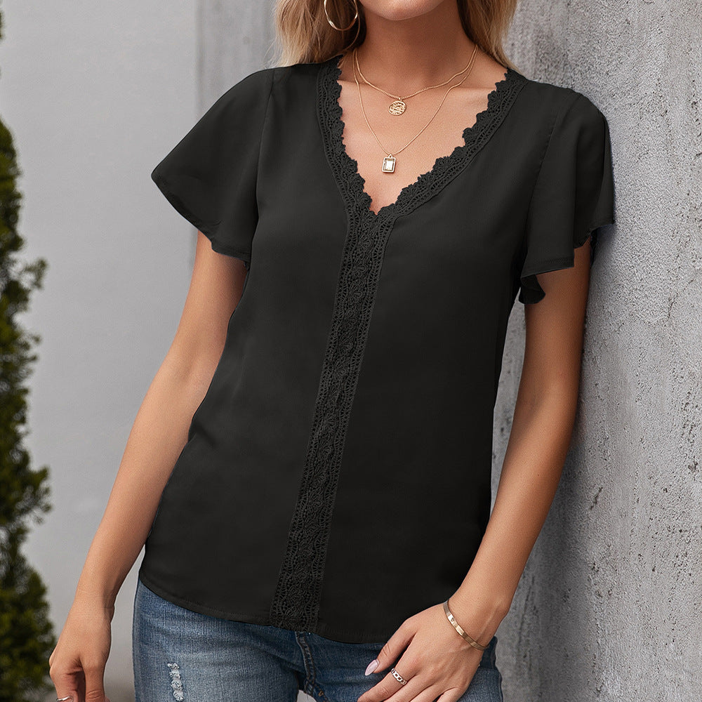 Damen Spitzenbluse R&B