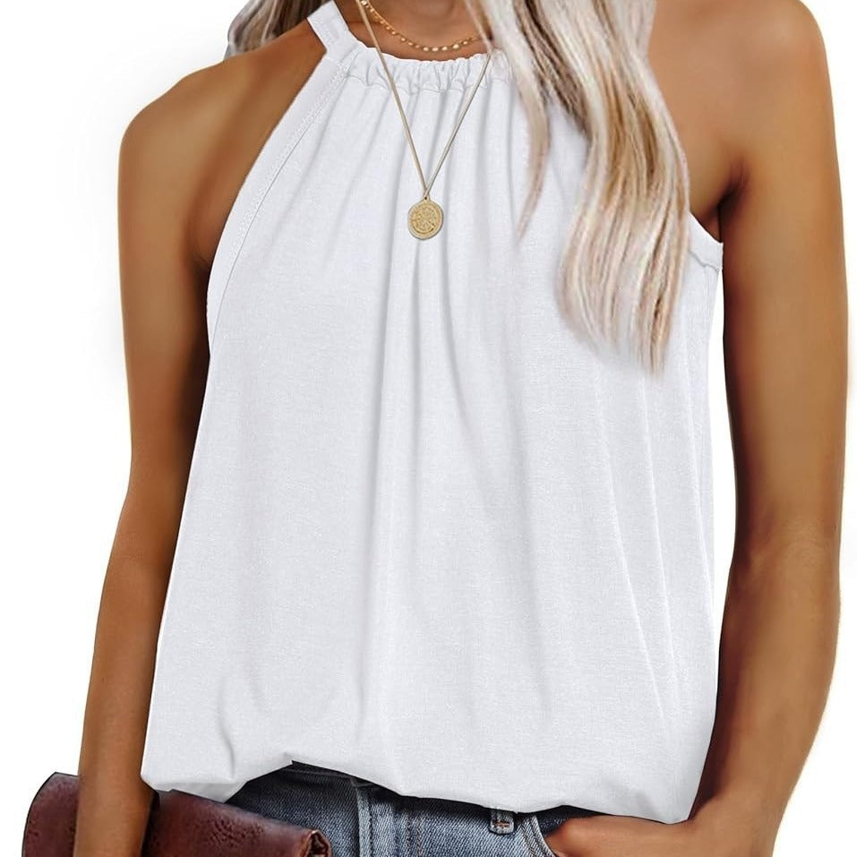 Damen Elegantes Trägershirt mit raffinierten Falten R&B