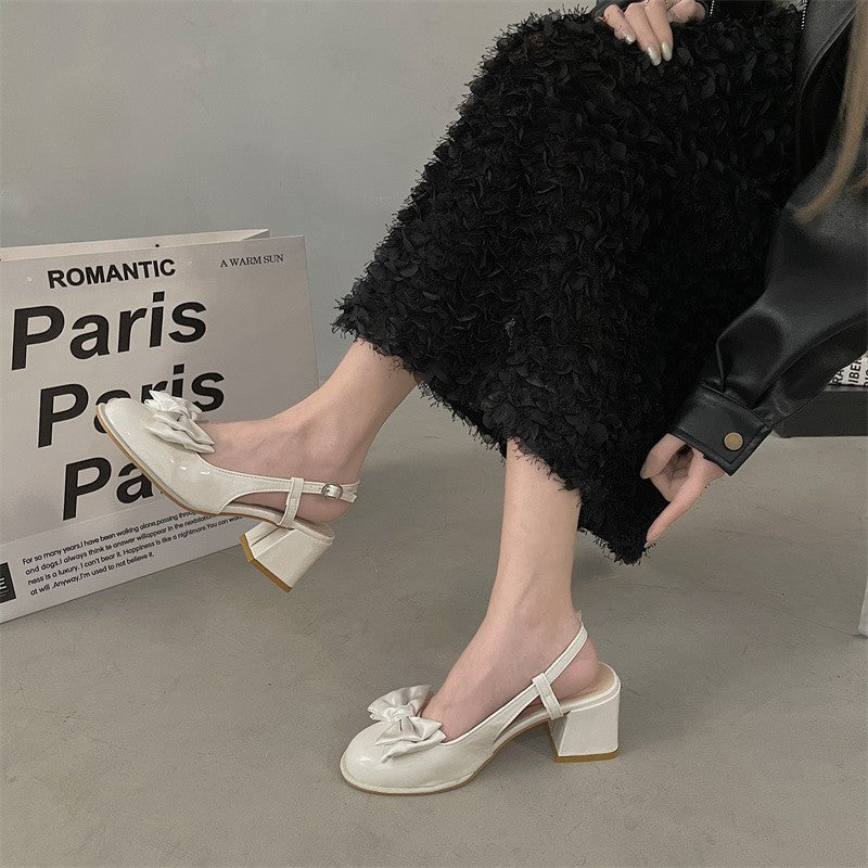Damen Sling Heels mit floralem Akzent R&B