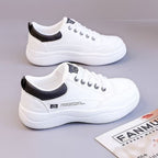 Damen Sportliche Sneakers mit Premium-Leder-Oberfläche und gepolsterter Innensohle R&B