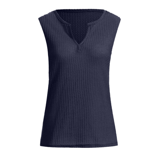 Damen Sportliches Oberteil mit strukturierter Oberfläche und V-Ausschnitt R&B