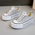 Damen Glitzernde Plateau Sneakers mit komfortablem Design R&B