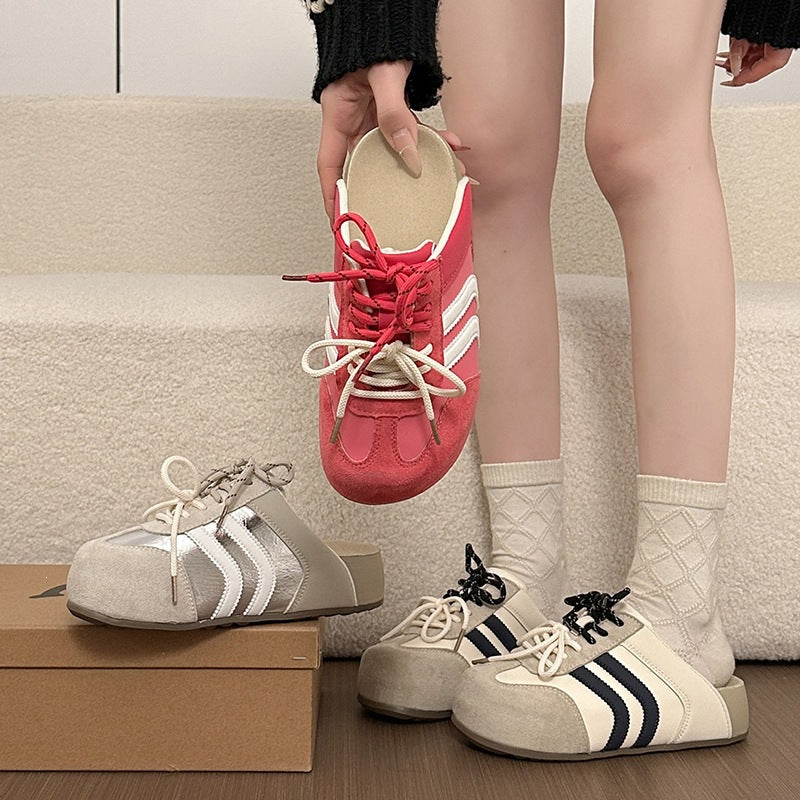 Damen modische Sneakers mit innovativem Schnürsystem und atmungsaktivem Obermaterial