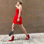 Damen spitze Pumps mit eleganten Riemen R&B