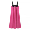 Damen Maxikleid mit geformtem Oberteil und schwingendem Rock R&B