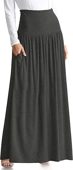 Damen Maxi-Rock mit elastischem Bund und Taschen R&B