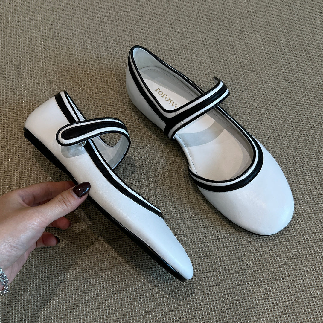 Damen Ballerinas mit modischen Riemchen R&B