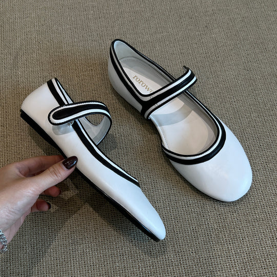 Damen Ballerinas mit modischen Riemchen R&B