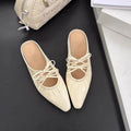 Damen elegante Slipper mit dekorativer Schnürung R&B