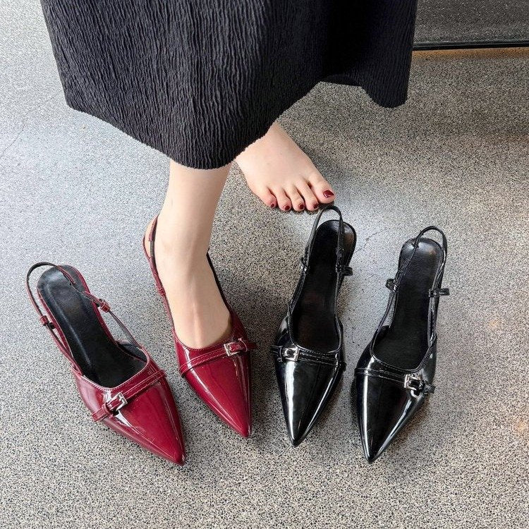 Damen Sling-Ballerinas mit modischem Riemchen und eleganter Kappe R&B