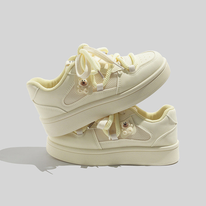 Damen Sneakers mit atmungsaktiven Mesh-Einsätzen und dekorativen Details R&B