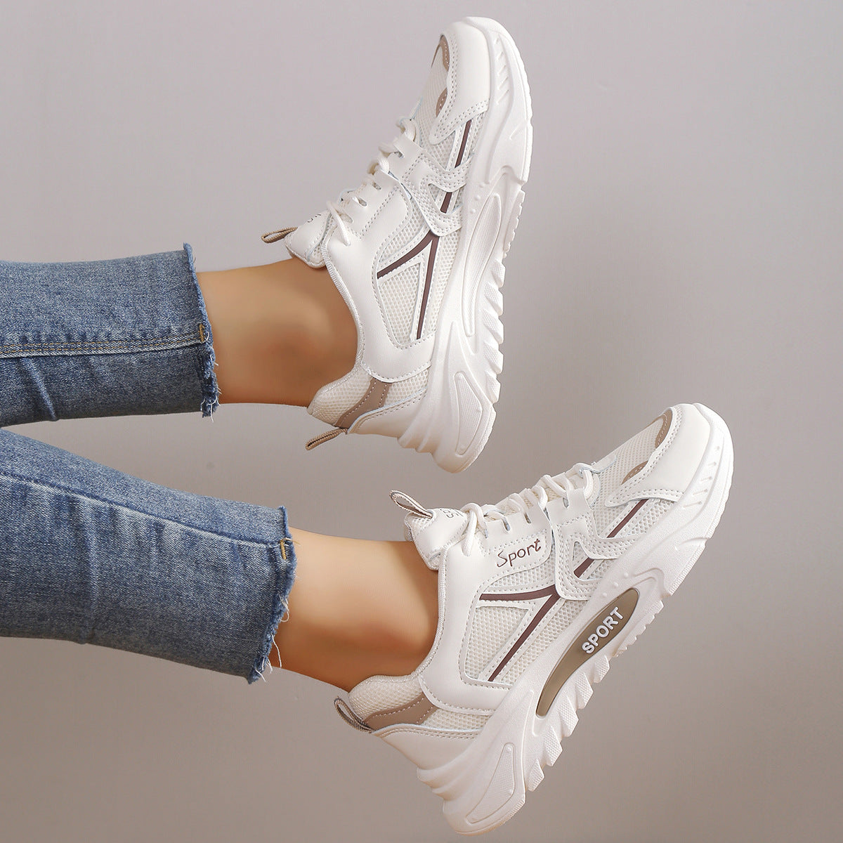 Damen Sportliche Sneakers mit ergonomischer Dämpfung und atmungsaktiver Oberfläche R&B