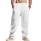 Herren lockere Sommer-Cargohose aus atmungsaktivem Material mit verstellbarem Kordelzug R&B