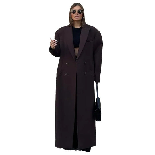 Damen Oversized Wollmantel R&B