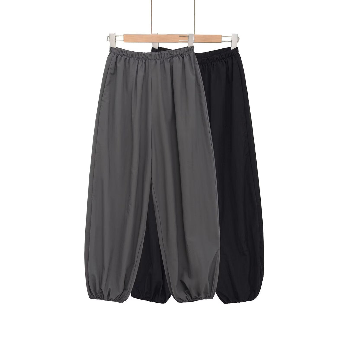 Damen Sportliche Sweatpants mit elastischem Bund und weiten Beinen R&B