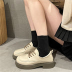 Damen modische Schnürschuhe mit komfortabler Plateau-Sohle