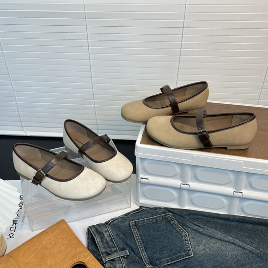 Damen Ballerinas mit modischem Riemen und ergonomischer Innensohle R&B
