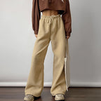 Damen Bequeme Fleece-Hose mit weitem Schnitt R&B