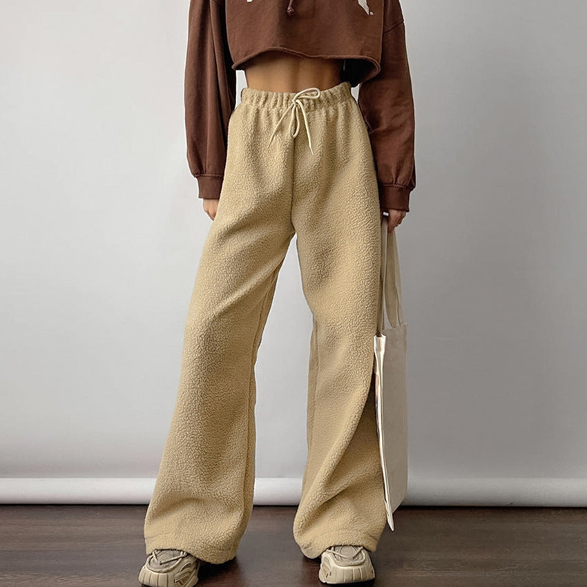 Damen Bequeme Fleece-Hose mit weitem Schnitt R&B