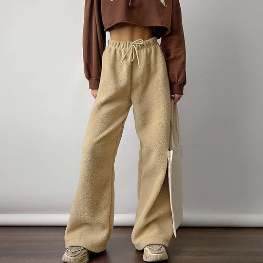 Damen Bequeme Fleece-Hose mit weitem Schnitt R&B