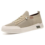 Damen Slip-On Sneaker mit elastischem Strickoberteil und praktischer Reißverschlussseite R&B